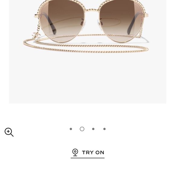 Chanel chain necklace sunglasses Square brand new with pouch 4244 - Picture 3 of 7